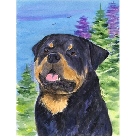 Carolines Treasures Rottweiler Canvas Flag - House Size- 28 x 40 in. SS1026CHF